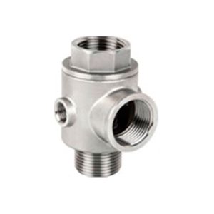 LLAVE 5 VIAS 1" INOXIDABLE 304 CON VALVULA DE RETENCION INTEGRADA